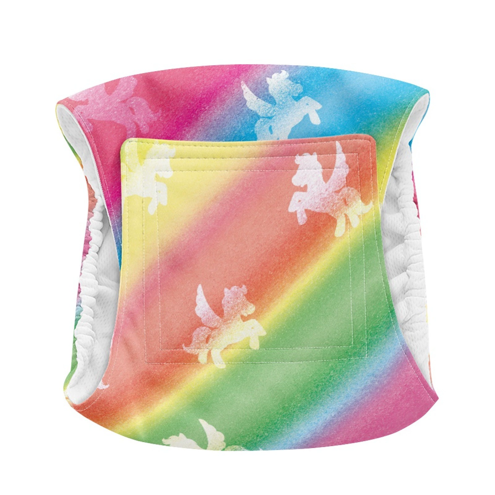 Трансграничные моющиеся брюки для домашних животных, цветной принт единорога, цельный пользовательский пояс для собак, ремень против домогательств