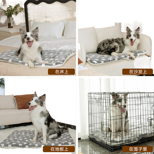 Dog and Cat Bed, Thick and Warm Sleeping Mat for Autumn and Winter, Pet Cage Mat for All Seasons