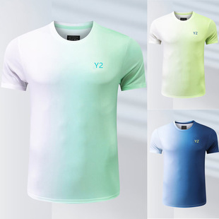 New Badminton Uniforms for Men and Women, Quick-Drying Gradient Short-Sleeved Fashionable Kidsren's Training Uniforms, Training Class Uniforms 3905