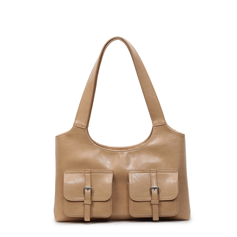 Bolsa de brazo retro coreana para mujeres otoño / invierno 2025 nueva moda versátil bolso de hombro de gran capacidad de viaje bolsa