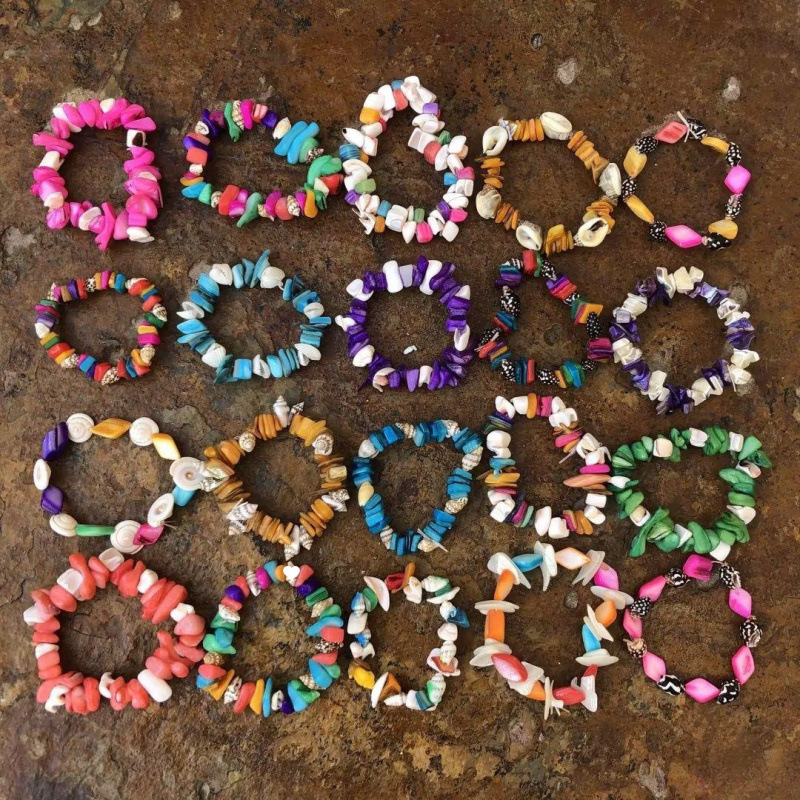 Conchas naturales conchas pulseras collares diy fresco versátil joyería correa de mano tienda artesanía característica fuente