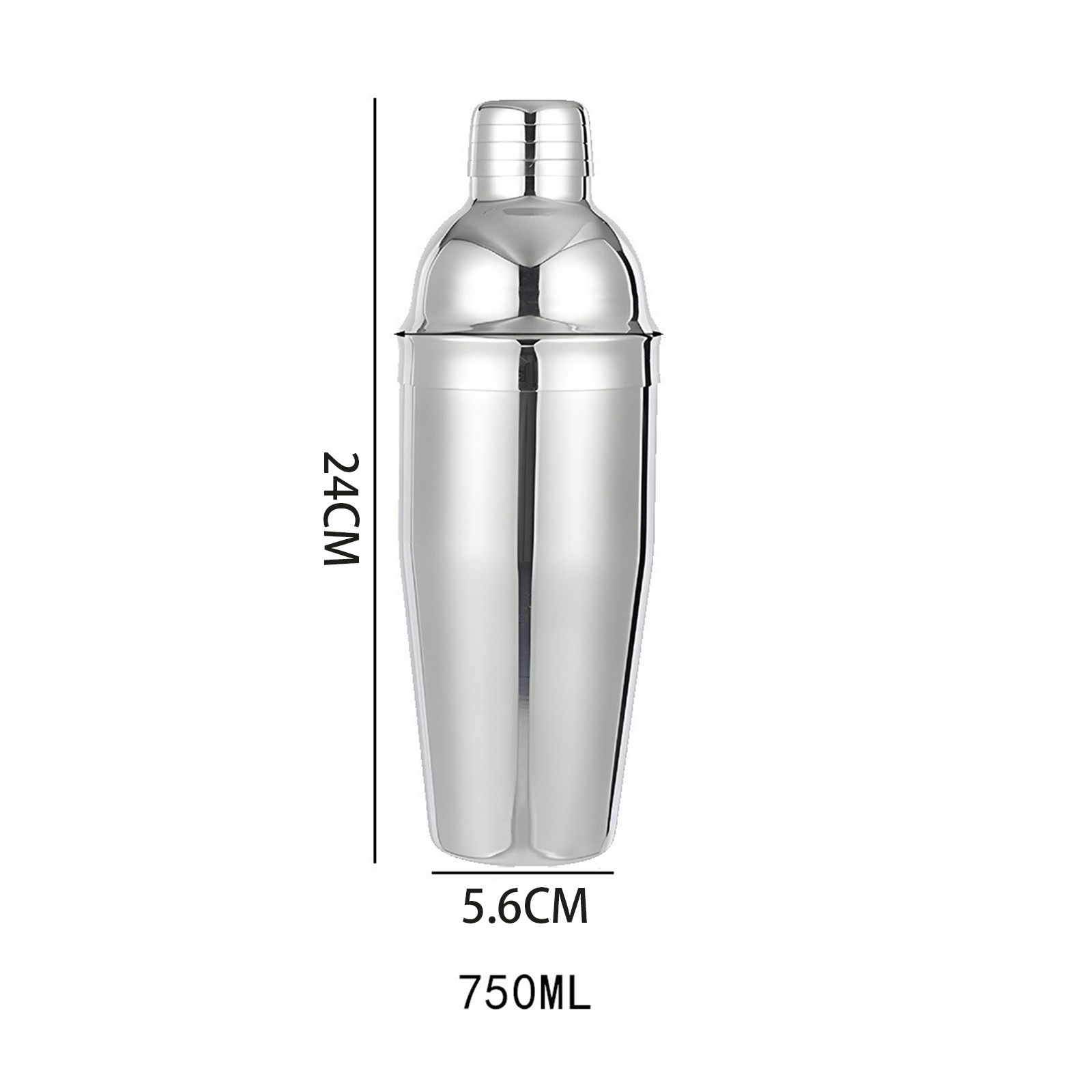 750ML 실버 와인 셰이커 화이트 박스