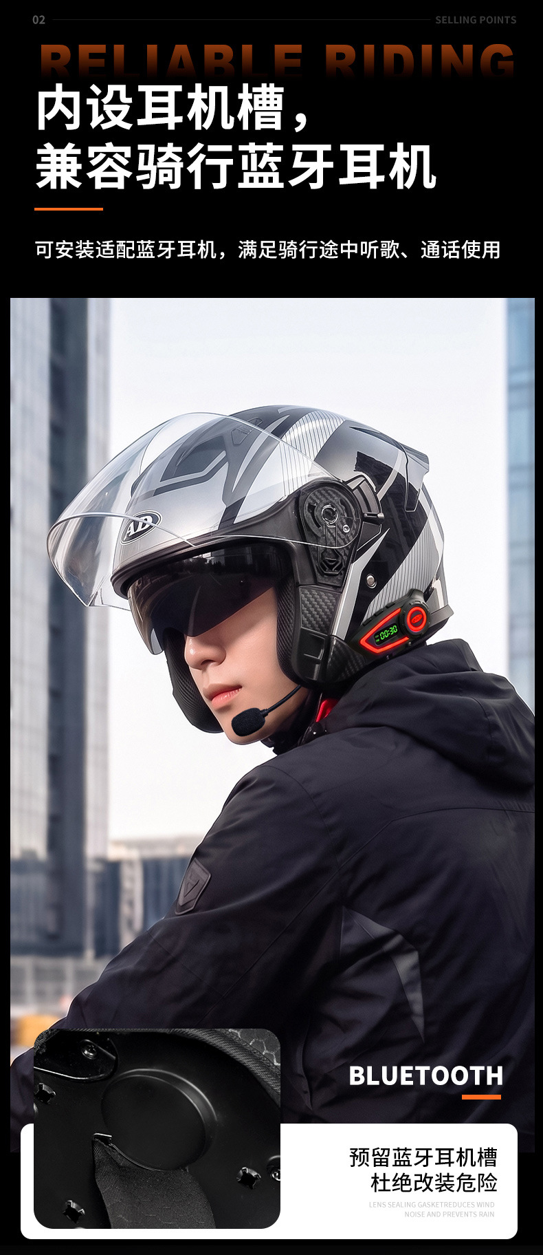 AD electric motorcycle helmet for men and women, suitable for all seasons, 3C certified, three-quarter half helmet for scooters and motorcycles
