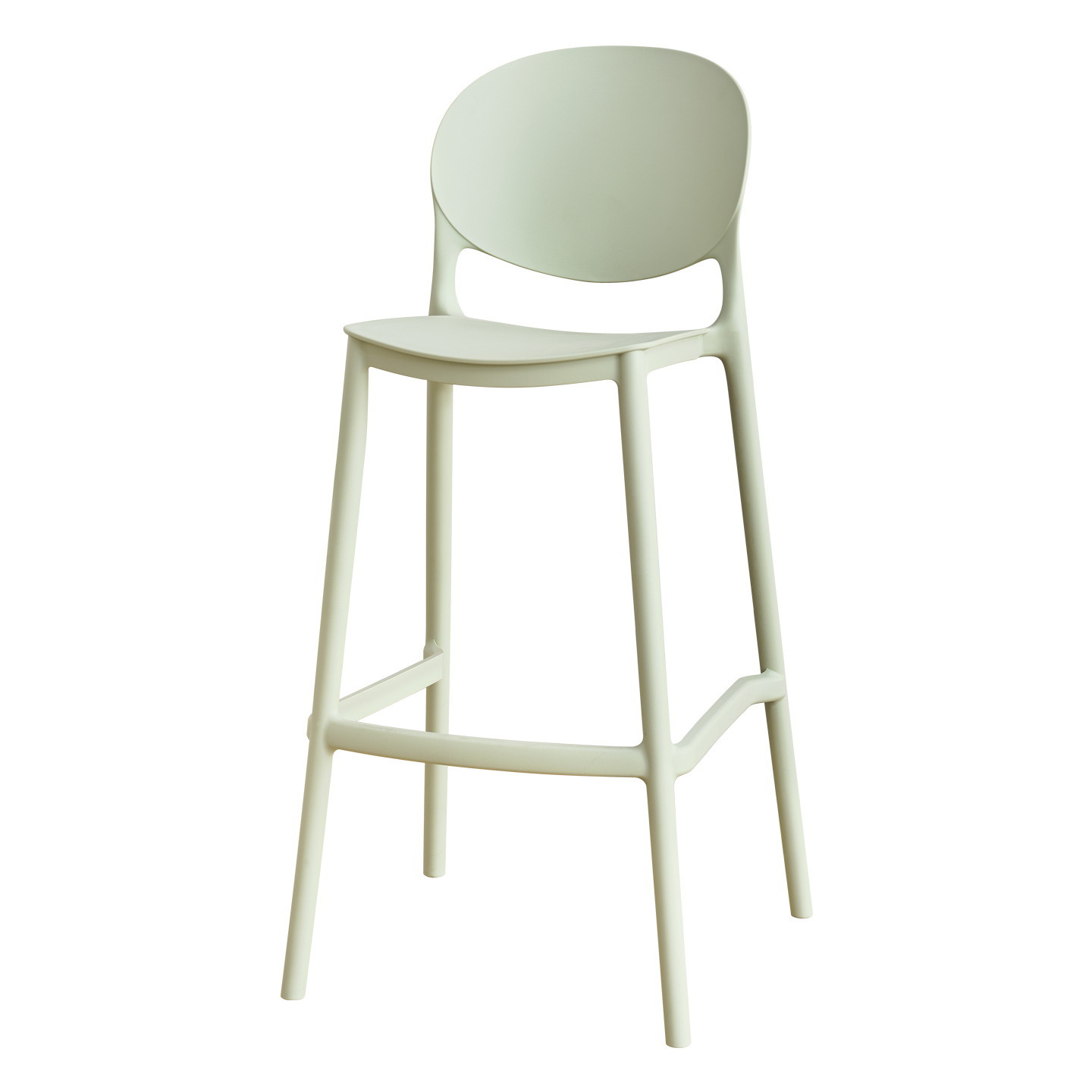 Simple Modern Bar Front Desk Chair, Home Island Bar Stool, High Stool, Thickened Nordic Plastic Chair with Backrest, Bar Chair