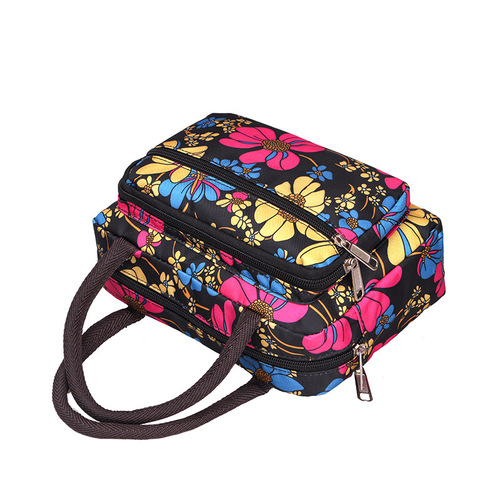 2024新款手提包牛津防水妈妈买菜包饭盒便当包中老年韩版手拎包