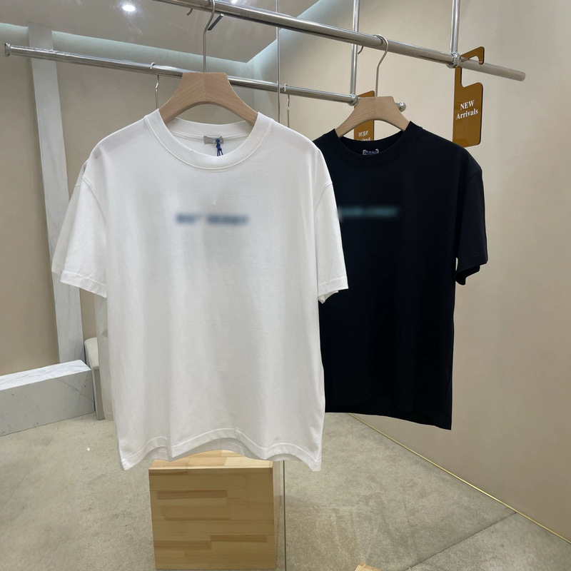 Br's New 26Ss High-Quality Letter-Printed Round-Neck Short-Sleeved T-Shirt, Unisex Loose Fit