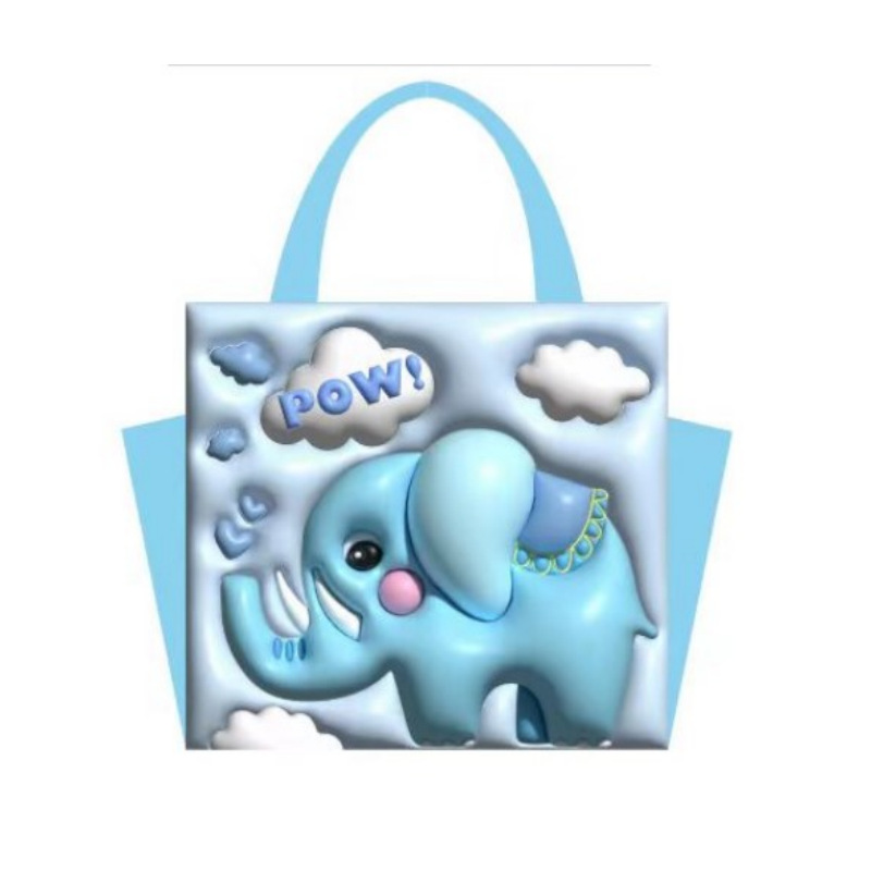 Bolsa de lonchera de dibujos animados con patrón tridimensional 3D bolsa de aislamiento grueso portátil con almuerzo bolsa de almuerzo para el trabajo y la escuela bolsa de almuerzo explosión