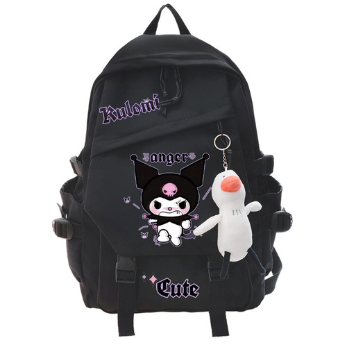 Kuromi peripheral cute backpack cartoon pattern student large capacity casual school bag fashionable personalized backpack