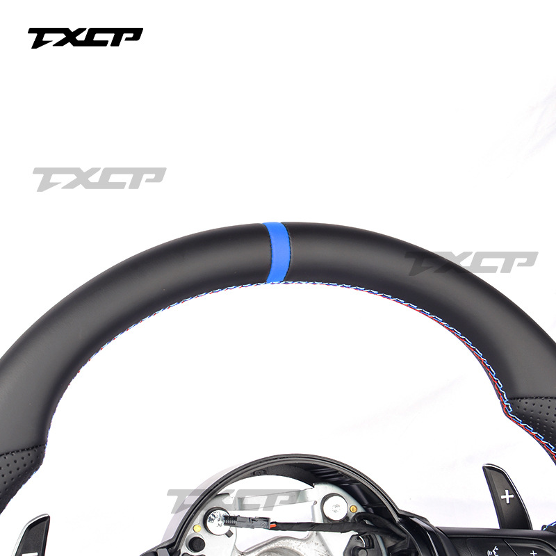 Suitable for BMW 134567 series X1X2X3X4X5X7, a full leather sports-style steering wheel designed for modification and upgrade