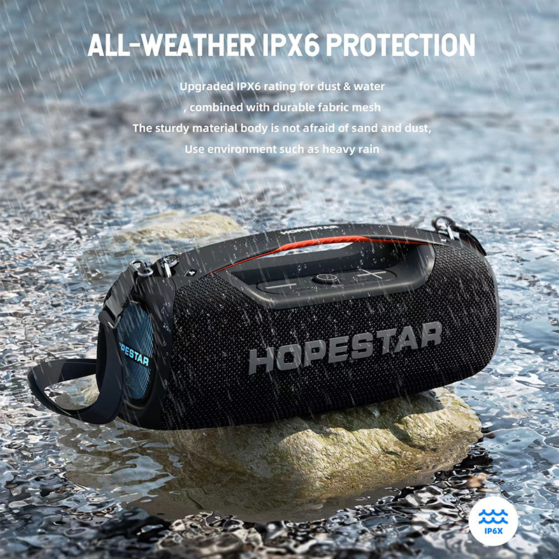 HOPESTAR-A60ワイヤレスbluetoothスピーカーの大出力100w大音量屋外携帯防水ストラップ携帯|undefined