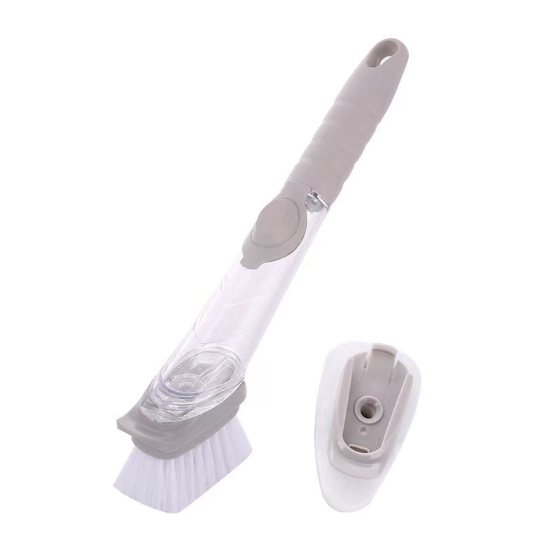 Directo de fábrica automático líquido lavado cepillo olla artefacto multifunción líquido alambre cepillo mango largo descontaminación TPR olla cepillo