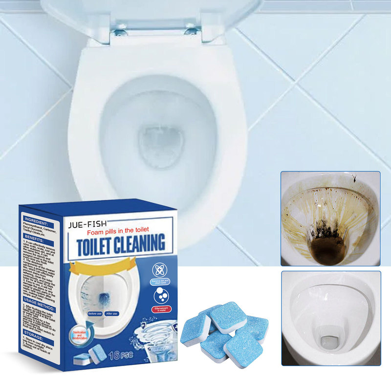 JUE-FISH トイレ発泡タブレットは、トイレをきれいにし、汚染を取り除き、尿の汚れを取り除き、トイレをきれいにし、消臭し、香りを残し、臭いを取り除きます。|undefined