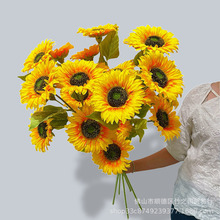 高级感向日葵假花仿真花客厅摆件客厅花束塑料高档装饰落地花超大