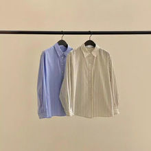 【售空勿拍】韩国东大门ounce春季新款设计感小翻领衬衫