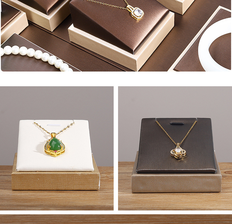 Density plate, Brushed Leather Material 1 Piece Density Plate Brushed Leather Simple Style Color Block Jewelry Display