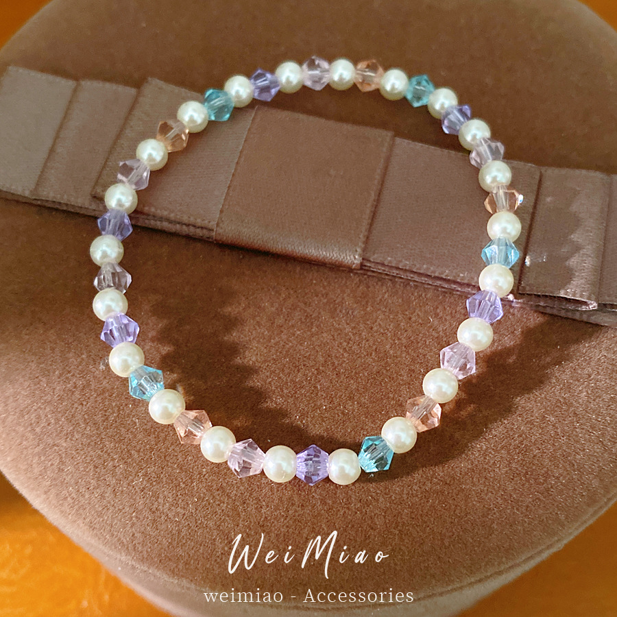 Pulseras de perlas frescas y dulces de color lujosas de nicho de alta calidad pulseras temperamento diario joyas de mano para mujeres image 4