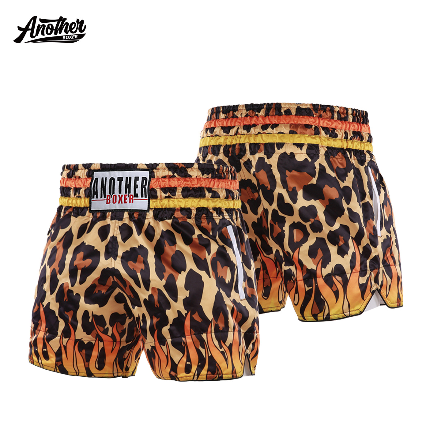 AN2026 Cross-border European and American Women's High-Waisted Muay Thai Shorts, Plus Size, Fashionable Leopard Print Boxing Shorts