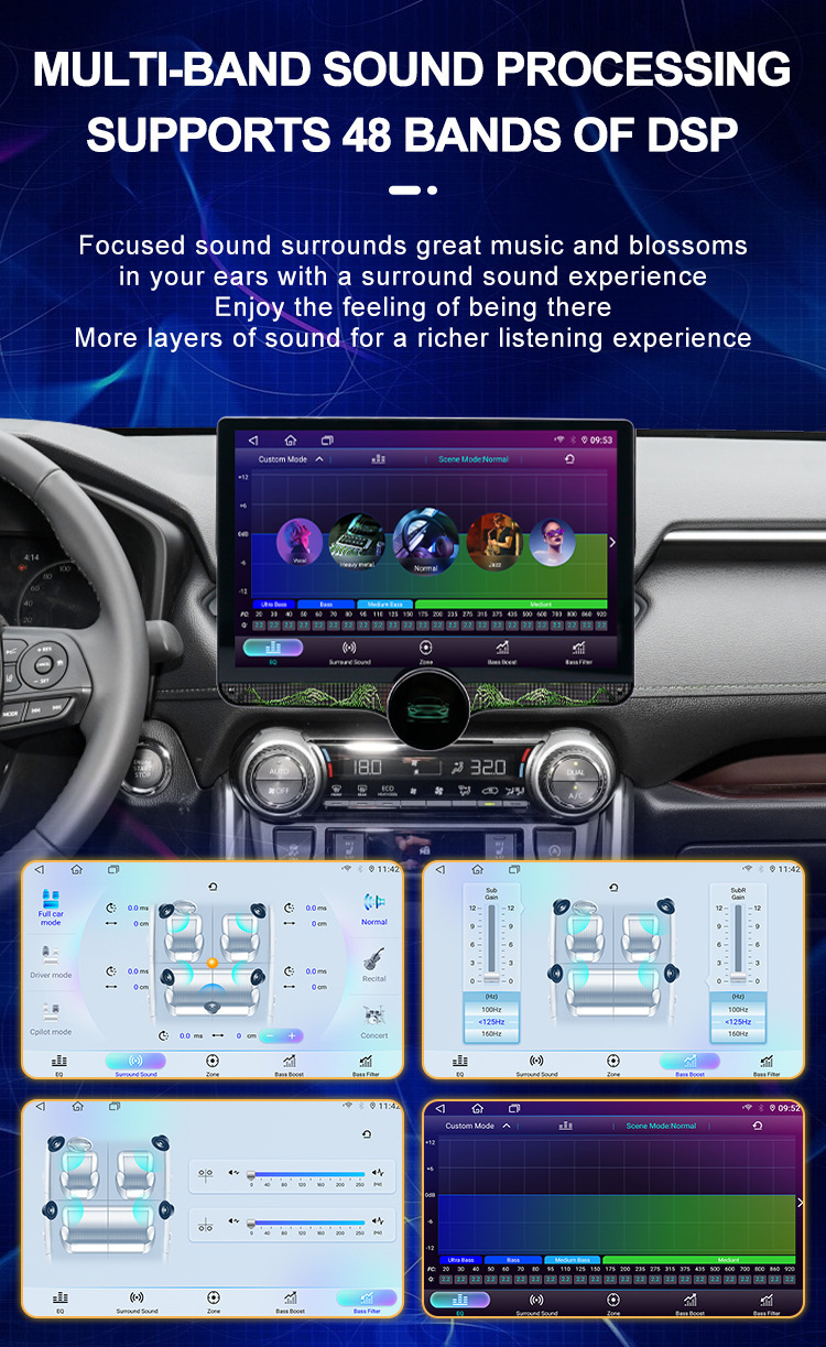 Factory Cross-Border Direct Sales 11.5inch Single Knob Universal Car Navigation Eight-Core Gps Android Carplay Navigation
