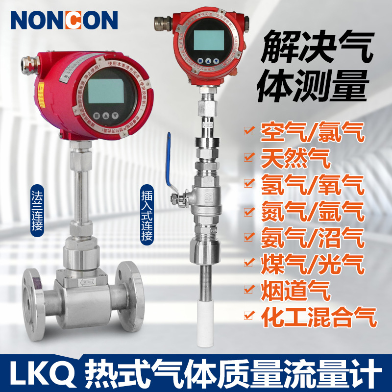 热式气体质量流量计蒸汽氢气氧气沼气燃气天然气流量计量表dn100