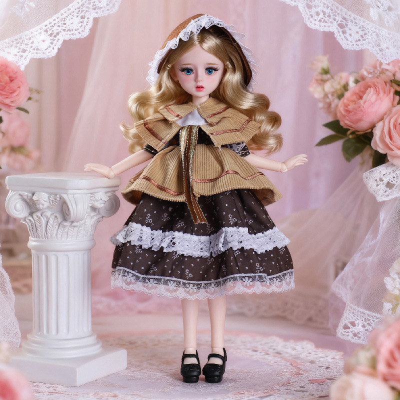 Prinsessklänning för 32cm bjd docka outfit för flickor_voghion.com