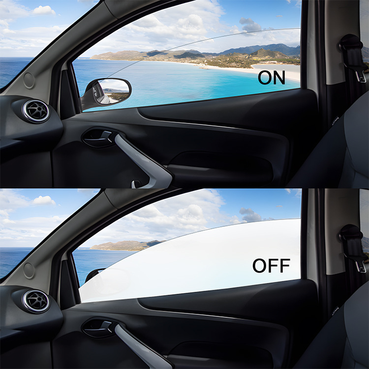 Suministro directo de fábrica de película de atenuación inteligente PDLC LCD de alta transparencia para automóviles y automóviles