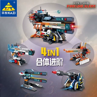 开智81057#1-4红警系列礼品儿童男孩拼组装中国积木玩具摆件模型