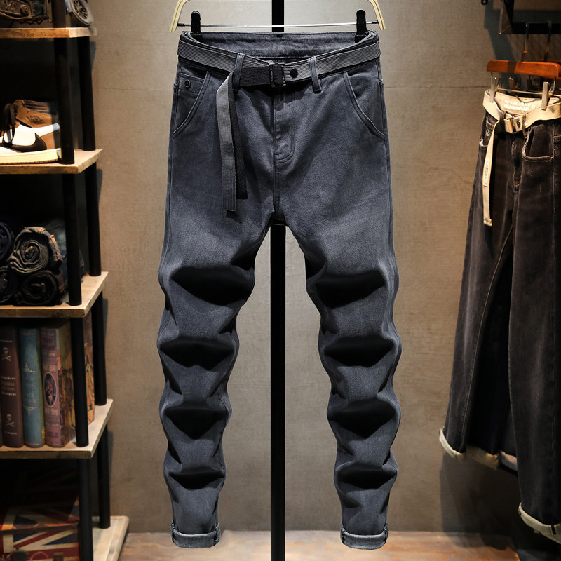 Slanted Pocket Gray Jeans for Men, 2022 Autumn New Stretch Slim Fit Cigarette Pants, Trendy Casual Versatile Men's Jeans Slanted Pocket Gray Jeans for Men, 2022 Autumn New Stretch Slim Fit Cigarette Pants, Trendy Casual Versatile Men's Jeans