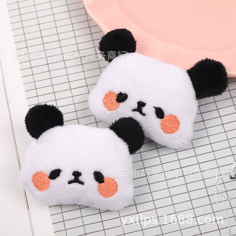 Cute plush toy with accessories, cartoon minifigure, panda