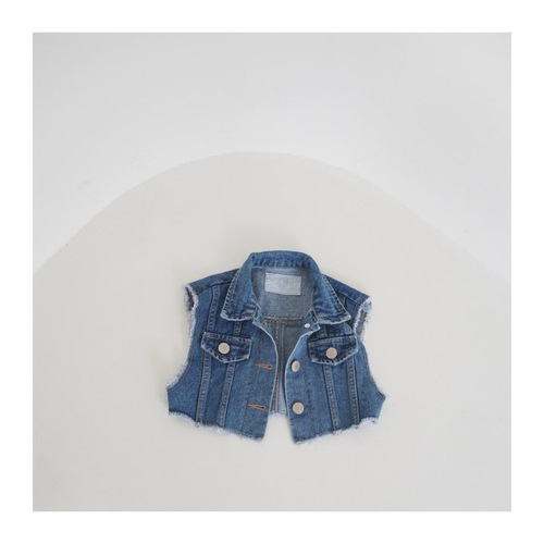 Children's clothing summer  new products Korean style children's coat sleeveless trendy fashionable outdoor denim vest street shirt 