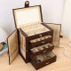 New High-grade Five-layer Large Capacity Jewelry Box Necklace Watch Bracelet Storage Box Portable PU Multifunctional Jewelry Box