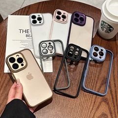 金盾保護鏡はiphone16 promax携帯ケース透明リンゴ15全包精孔転倒防止保護カバーを適用する