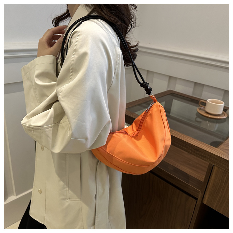 Oxford fabric 2024 casual new style with contrasting colors, light and simple, single-shoulder crossbody, underarm dumpling bag for women undefined