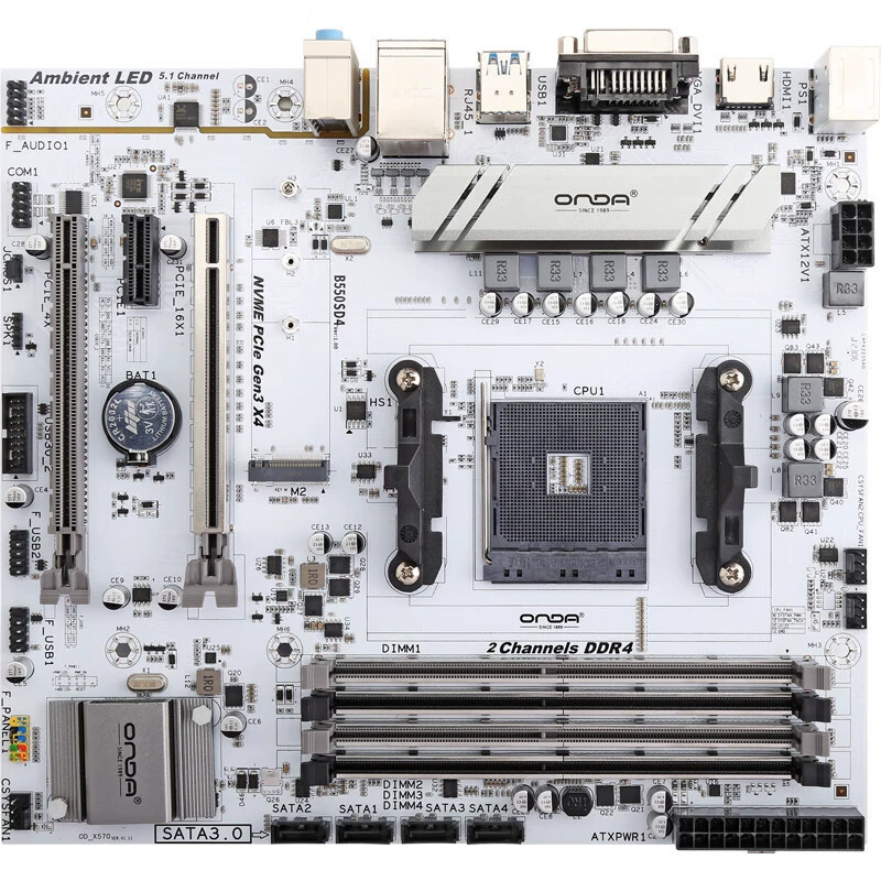 Подходит для платы AMD Onda B550 SD4 W/B (AMD B550/SOCKET AM4), поддерживает 5700X/56