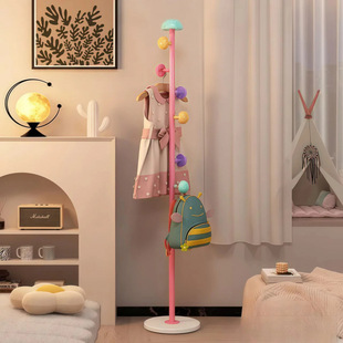 Children's Fun Children's Mushroom Coat Rack Home Rod Type Internet Celebrity Creative Single Rod Floor-Standing Rod Clothes Rack Bag Bracket
