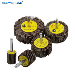 Metal grinding wheel sandpaper ring Wood polishing wheel leaf wheel sanding wheel Handle with leaf wheel grinding head
