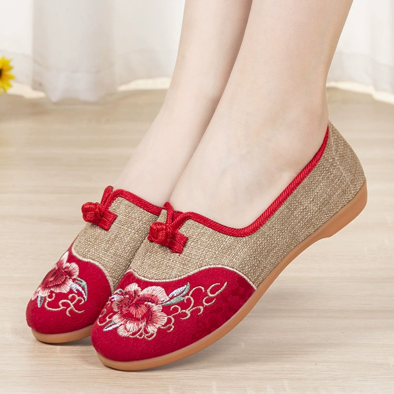 Осенние Slip-ons, этническая обувь, Ханьфу для матери, повседневная обувь, этнический стиль, мягкая подошва, оптовый