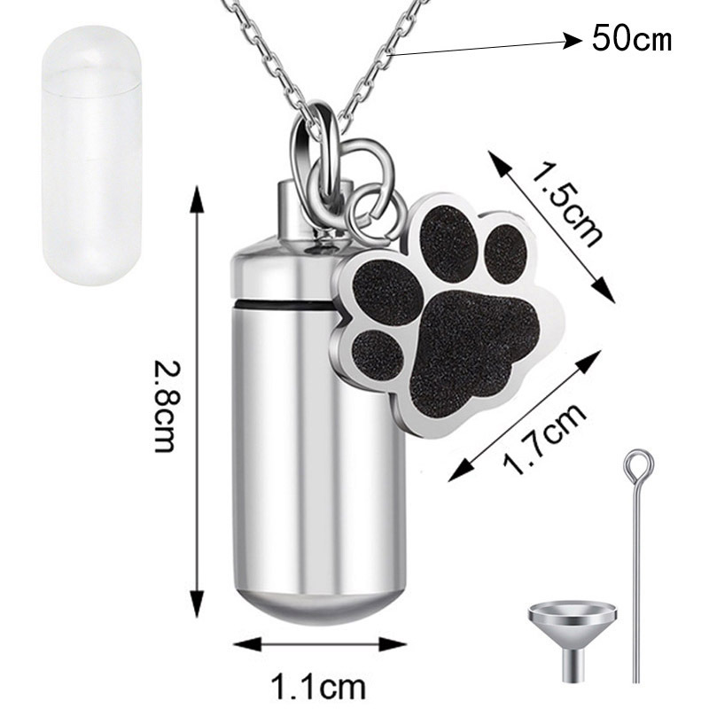 Pendant Necklace Classification Modern Style Paw Print Titanium Steel Polishing Unisex Pendant Necklace