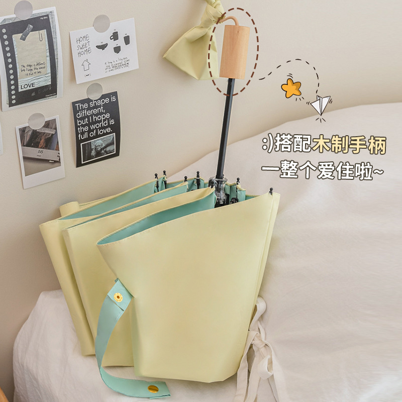 アイスクリームカラーグルー折りたたみ日傘日焼け止め UV 保護傘女性の晴雨兼用日よけ 70% off 傘|undefined