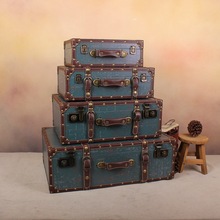 皮质行李箱加厚老式手提箱民国做旧下南洋旅行20木制登机结婚储存