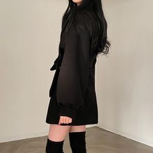 韩版Chic2025秋秋新款复古妮子大风衣收腰宽松小个子毛呢外套女装
