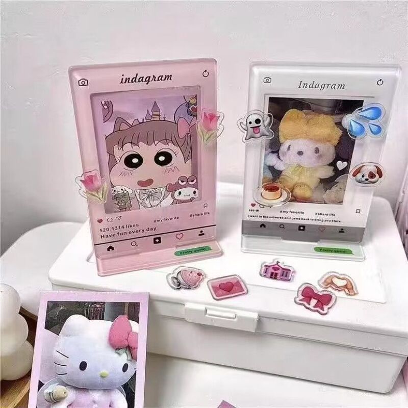小紅書insアクリルロック音楽立牌DIYプレゼント3インチカード立牌写真フォトフレーム|undefined