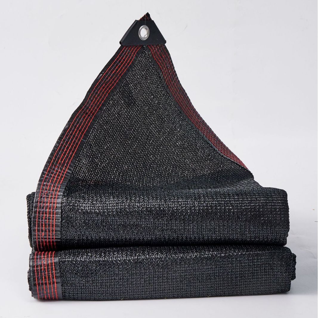 黑色遮阳网 户外庭院遮阳网 加密加厚遮光网防晒遮阴网包边打孔