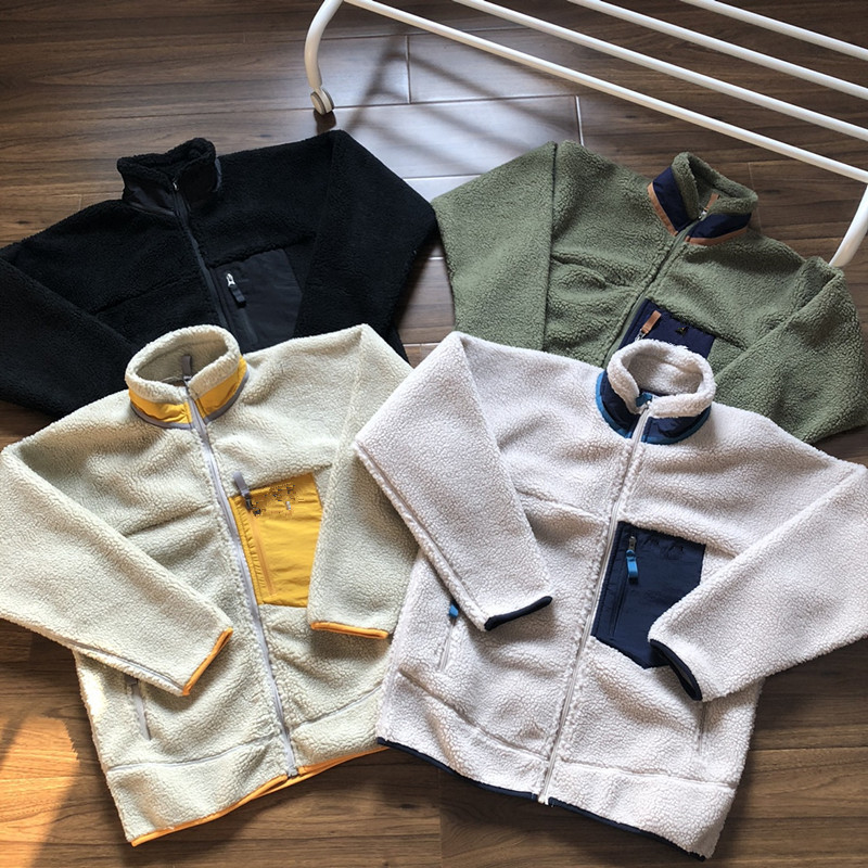 Cross-Border Japanese Bata Outdoor Fleece Jacket for Men and Women, Loose Large Size Autumn and Winter Thickeneded Polar Fleece Trendy Jacket