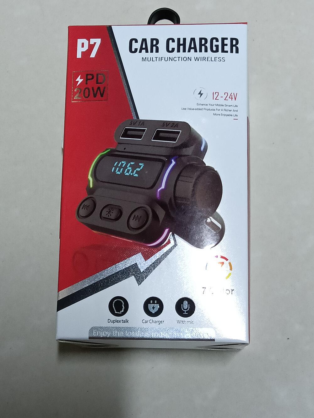 P7 Car Mp3 Player Bluetooth Hands-Free Call U Disk Card Cigarette Lighter Car Fm Frequency Modulation Transmitter