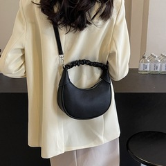 跨境包包女潮流新款單肩包月牙包女斜挎學生休閒民族風餃子包