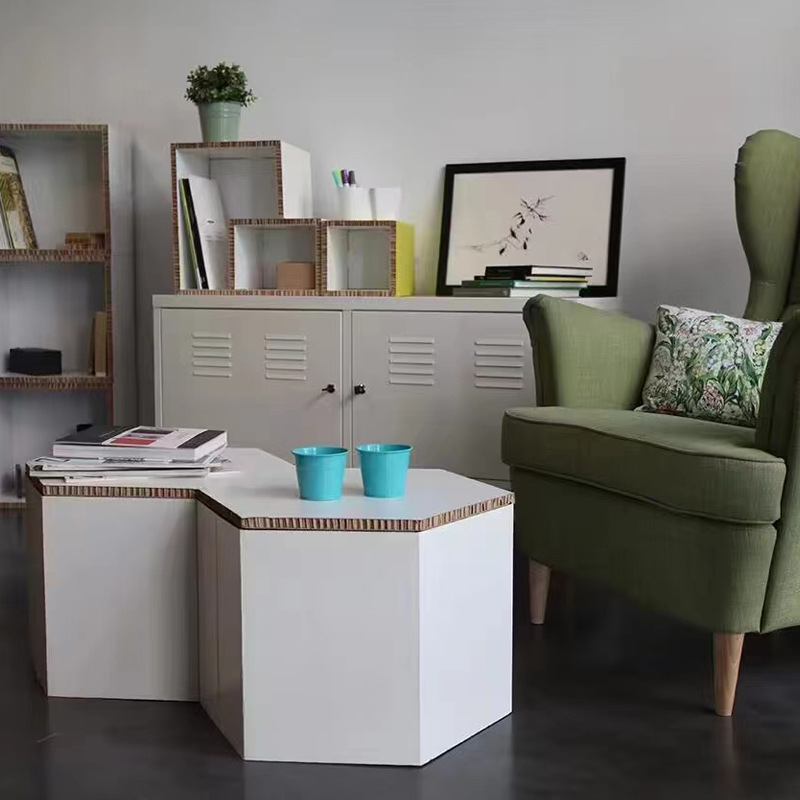 供应20mm白卡蜂窝板道具展会布置居家装饰卡纸盒可承重