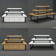 【2478人收藏】展示台化妆品堆头中岛展示柜饰品展示柜三层超市货