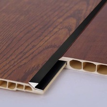 铝合金v型装饰线竹木纤维板平缝线6-9厘护墙板小V条金属拼缝卡条