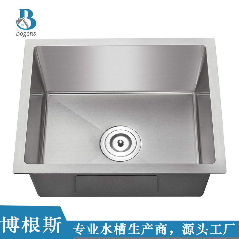 Thickened Brushed 304 Stainless Steel Sink Kitchen Dishwashing Basin Handmade Undermount Sink Commercial Use