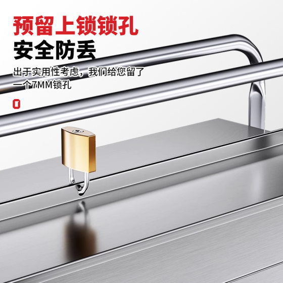 Otis Stainless Steel Large Three-layer Folding Toolbox Household Multifunctional Portable Maintenance Hardware Storage Box